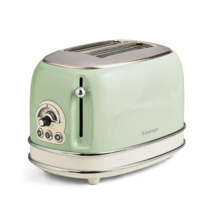 Torradeira Elétrica Ariete 155 Vintage Verde p/ 2 Fatias 6 Níveis de Tostagem 750w 220v