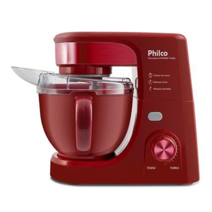 Batedeira Planetária Philco 4,5LTurbo Red 700WPHP500V 220V