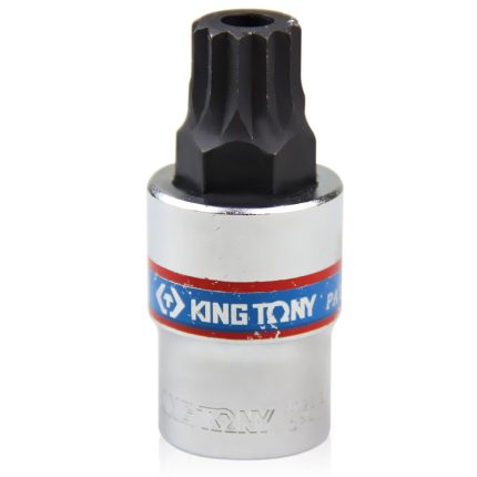 Chave Soquete tipo Multidentada M18 com Guia e Encaixe de 1/2 Pol. KINGTONY-402B18